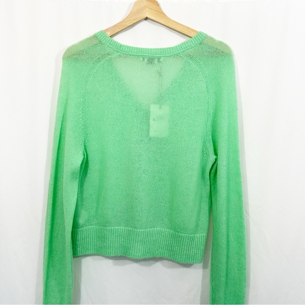 NWT RE/DONE 60S Wool Alpaca Knit Button Down Cardigan Sweater in Spearmint - Picture 8 of 13